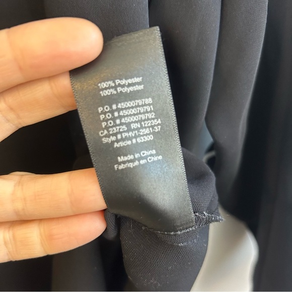 Babaton Aritzia Rena Black Long Sleeeve Blouse w/White Piping Size XS - Picture 12 of 12